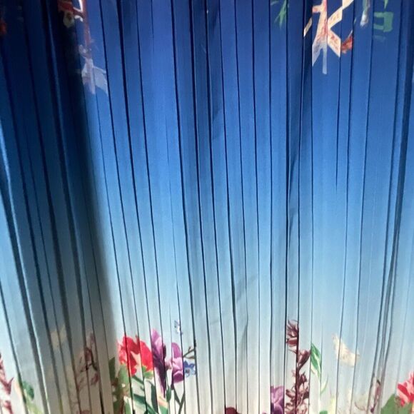 Karen Millen Pleated Detail Woven Floral Mixed Midaxi Dress Size 12 New - Picture 16 of 16